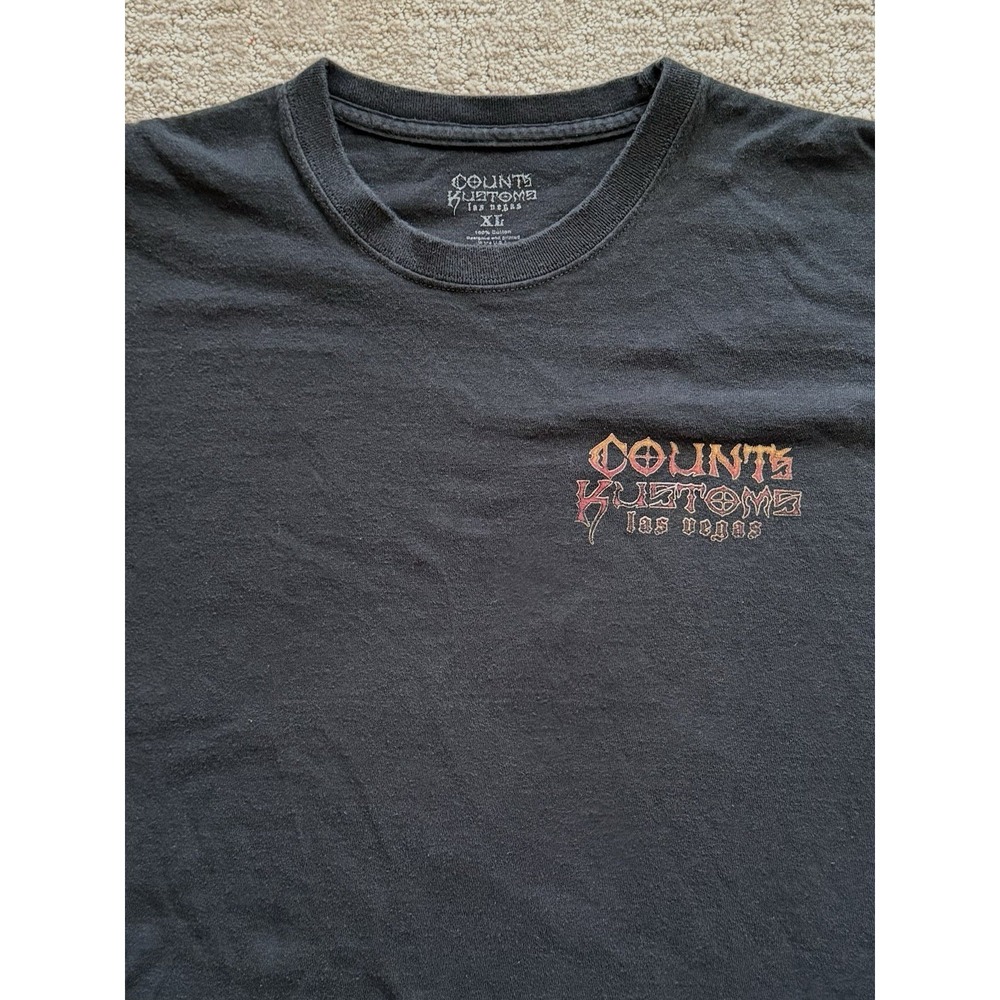 Counts Kustoms of Las Vegas Black XL T-Shirt Cool Automotive Graphic T-Shirt GUC - Picture 4 of 6